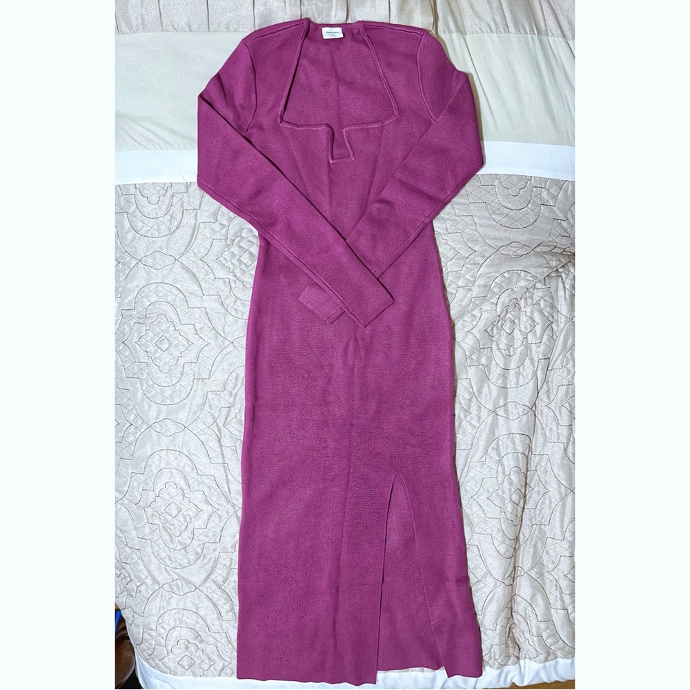 Abercrombie Purple Knit Maxi Dress Size XS